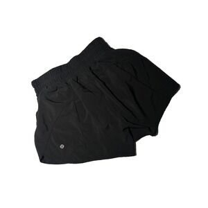Lululemon Track That High Rise Lined Shorts Black Womens Size 4 No Tag Running